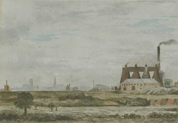 Wolverhampton - Vista sur: pintura en acuarela, nd [c 1830]
