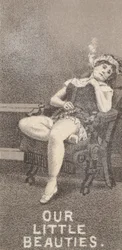 De la serie Actrices N57 promoviendo Our Little Beauties Cigarettes para Allen & Ginter, 1890
