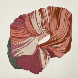 Flujo abstracto carmesí