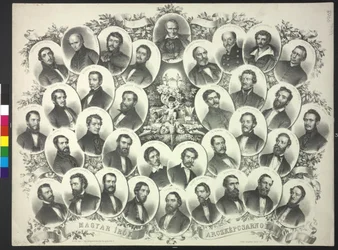 Retablo de escritores húngaros