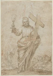 Cristo sosteniendo un cáliz y una cruz, 1666