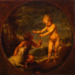 Cristo y Juan el Bautista como niños, ca. 1665