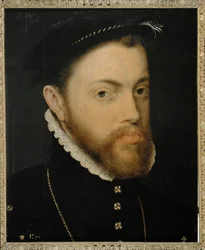 Felipe II de España (pintura sobre madera)