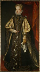 Archiduquesa Ana de Austria, reina de España A los 21 años se convirtió en la cuarta esposa de su tío, el rey Felipe II ... (pintura sobre lienzo)