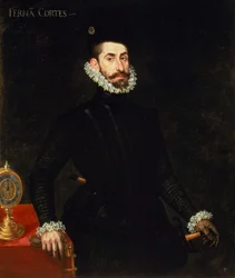 Retrato de Hernán Cortés (óleo sobre lienzo)