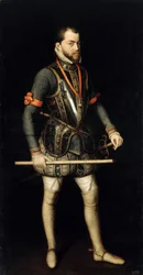 Retrato de Felipe II 1527-1598, Rey de España y Portugal