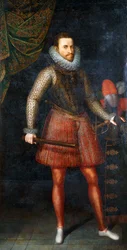 Retrato del Archiduque Alberto, de pie a cuerpo entero sosteniendo un bastón, 1593