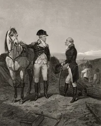 Primer encuentro de George Washington y Alexander Hamilton, de 