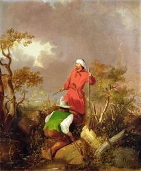 Los hombres de la frontera (óleo sobre lienzo)