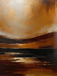 Paisaje abstracto al atardecer
