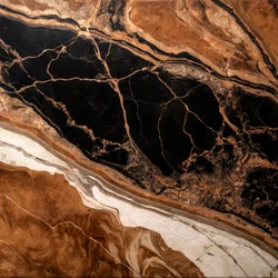 Flujo de mármol negro y dorado
