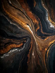 Remolino de mármol negro y dorado