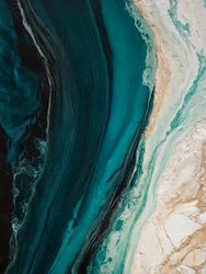 Mármol dorado verde azulado fluido