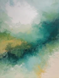 Flujo abstracto en verde azulado