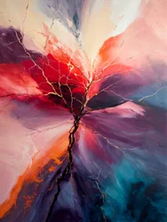 Árbol abstracto lleno de colorido
