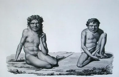 Port Jackson, Nueva Holanda: aborígenes de las Montañas Azules, de 
