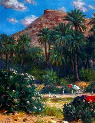 Oasis de Nasreddine Dinet (Alphonse-Étienne Dinet). 1861 1929. pintor orientalista francés 1918