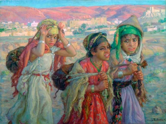 Jóvenes llevando agua, c1881-1926
