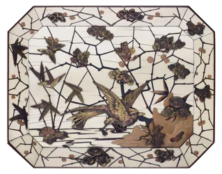 Plato, marquetería de Ferdinand Duvinage, c.1880