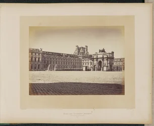 Palacio de las Tullerías incendiado. Vista de la Plaza del Carrusel.