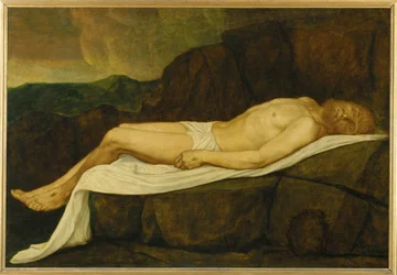Cristo muerto (pintura sobre lienzo)