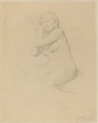 Desnudo femenino sentado