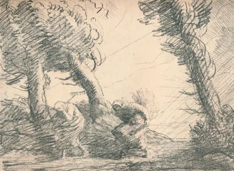Cosechadores sorprendidos por la tormenta, c1900, 1923
