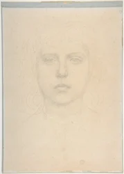 Estudio de cabeza de una niña