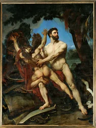 Hércules y Diomedes (pintura sobre lienzo)