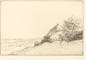 Cabaña en una colina