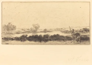 Paisaje con turbera, en el pantano.