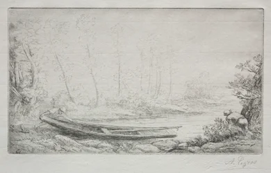 La partida para la pesca, en las brumas
