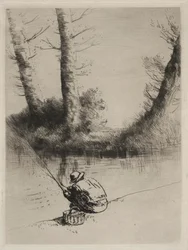 El pescador con caña