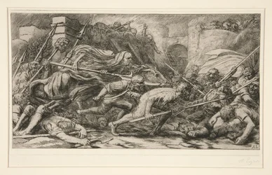 Le Triomphe de la Mort: Apres le Combat (El triunfo de la muerte: después de la batalla)
