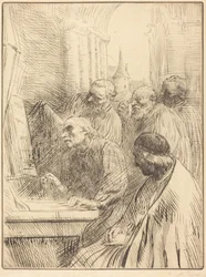Monks at Church (Los monjes en la iglesia)