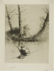 Pescador con caña