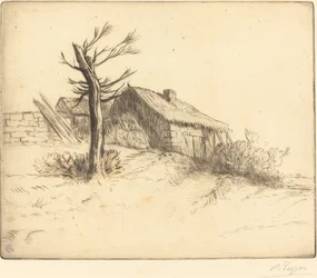 Cabaña con techo de paja