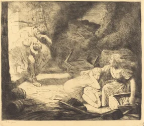 El incendio, segunda placa