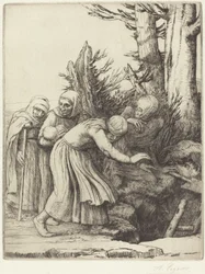 El triunfo de la muerte: La muerte prepara una morada para los sin hogar (Le triomphe de la Mort: Lamort a prepare une demeure a des abandonnees)