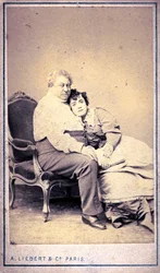 Alexandre Dumas y Miss Menken por Alphonse Liebert & C (foto)