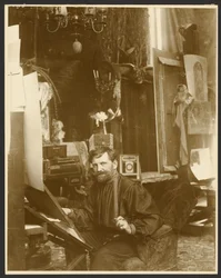 [Autorretrato en su estudio, Rue du Val-de-Grâce, París].