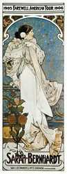 Cartel de la gira americana de despedida de Sarah Bernhardt