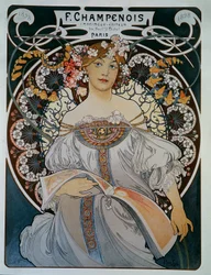 Publicidad para la imprenta-editora F. Champenois - por Mucha
