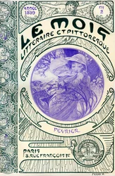 Portada de la revista (revista mensual) Le Mois littéraire et picturesque por Alphonse Mucha: mes de febrero de 1899 - Maison de la Bonne Presse -