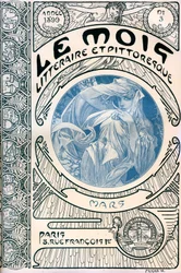 Portada de la revista (revista mensual) El Mes Literario y Pintoresco por Alphonse Mucha (1860-1939): marzo de 1899 - Maison de la Bonne Presse