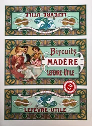 Envases de galletas Lefèvre-Utile, c.1890-1910 (ilustración)