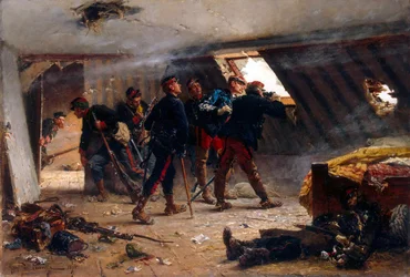 Escena de la Guerra Franco-Prusiana, 1875