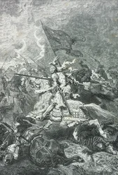 Carga de los caballeros franceses en la batalla de Fornoue