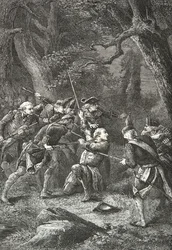 Muerte del Caballero de Assas en la batalla de Kloster Kampen