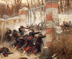 Defensa de la puerta de Longboyau, castillo de Buzenval, 21 de octubre